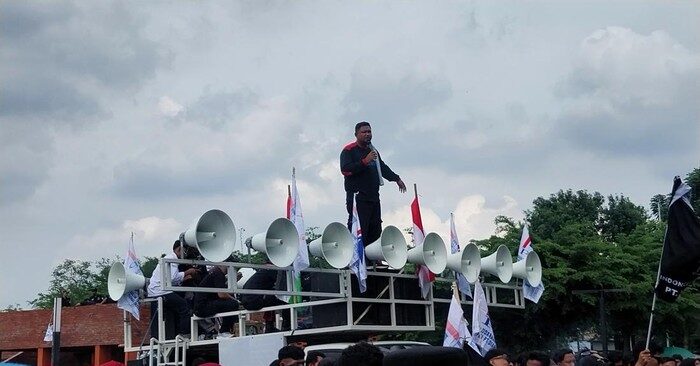 Ratusan Buruh Geruduk Pemkab Majalengka, Desak UMK Naik dan Disnaker Dipisah